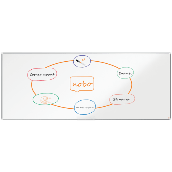 Whiteboard Premium Plus Emaljert 300x120