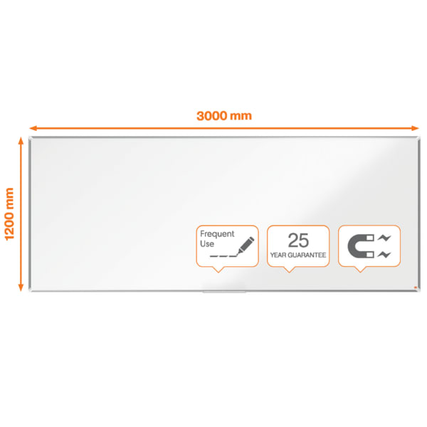 Whiteboard Premium Plus Emaljert 300x120