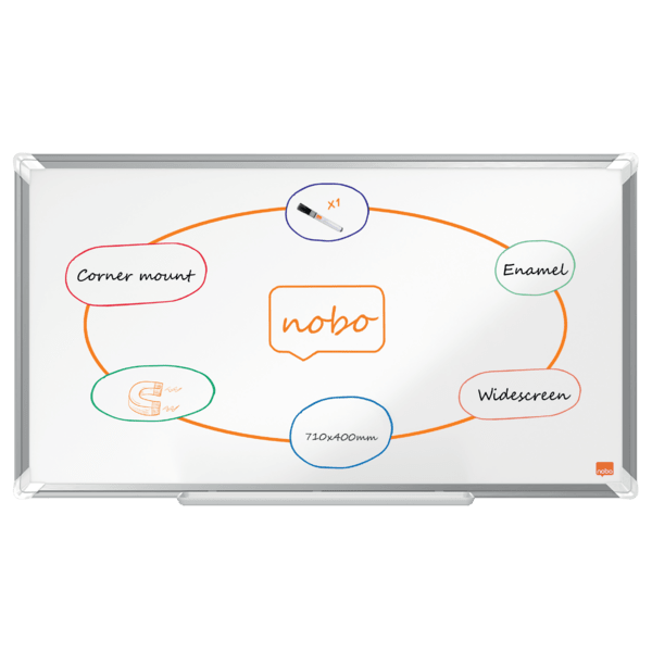 Whiteboard Premium Plus Wide Emalj. 32"