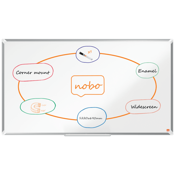 Whiteboard Premium Plus Wide Emalj. 55"