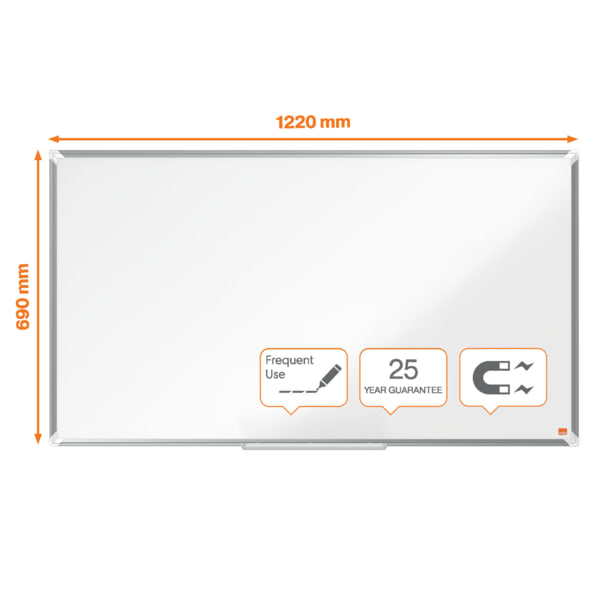 Whiteboard Premium Plus Wide Emalj. 55"