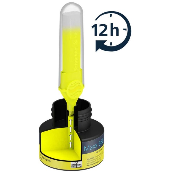 Textmarker refill Schneider 30ml gul