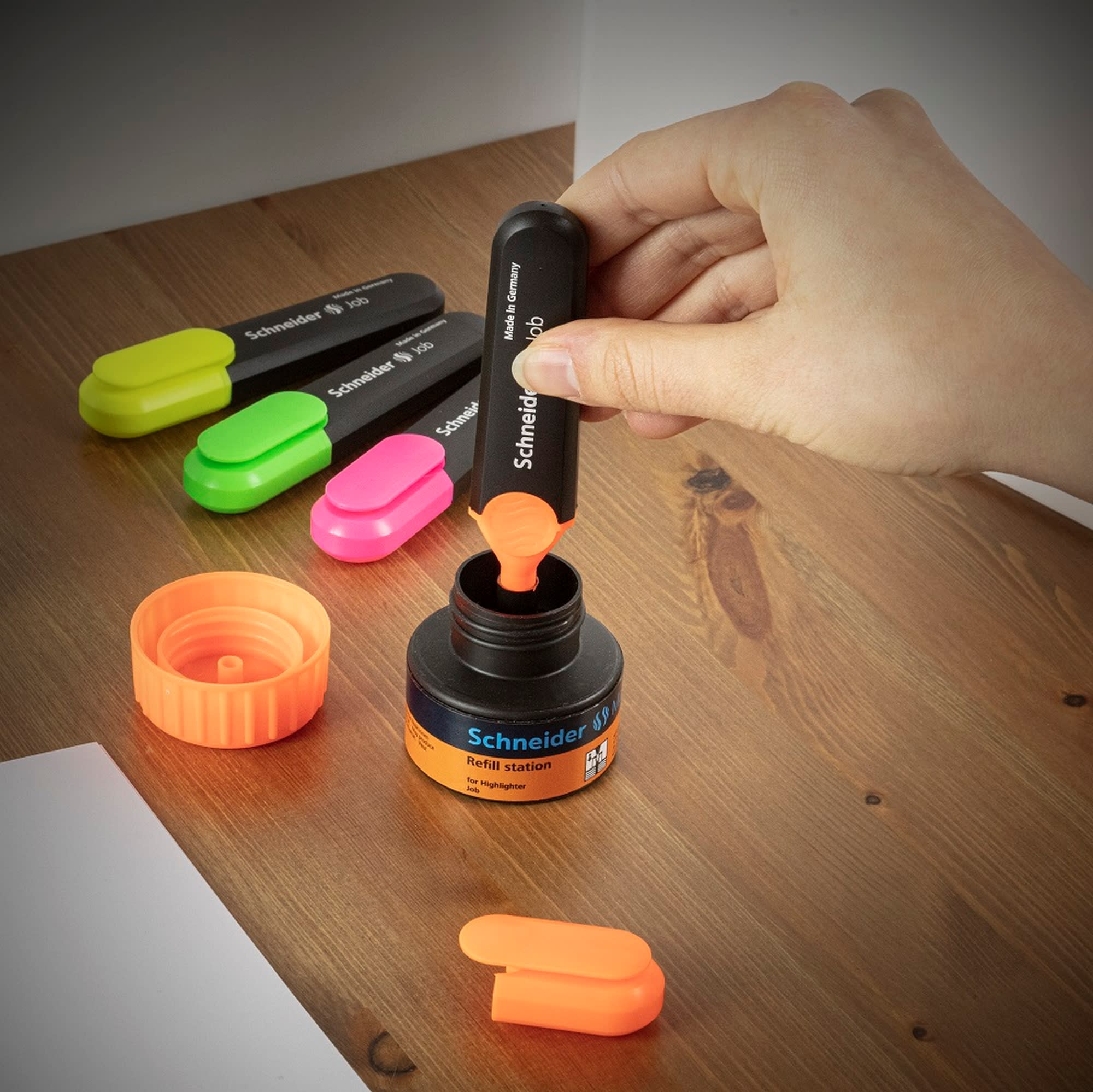 Textmarker refill Schneider 30ml grønn