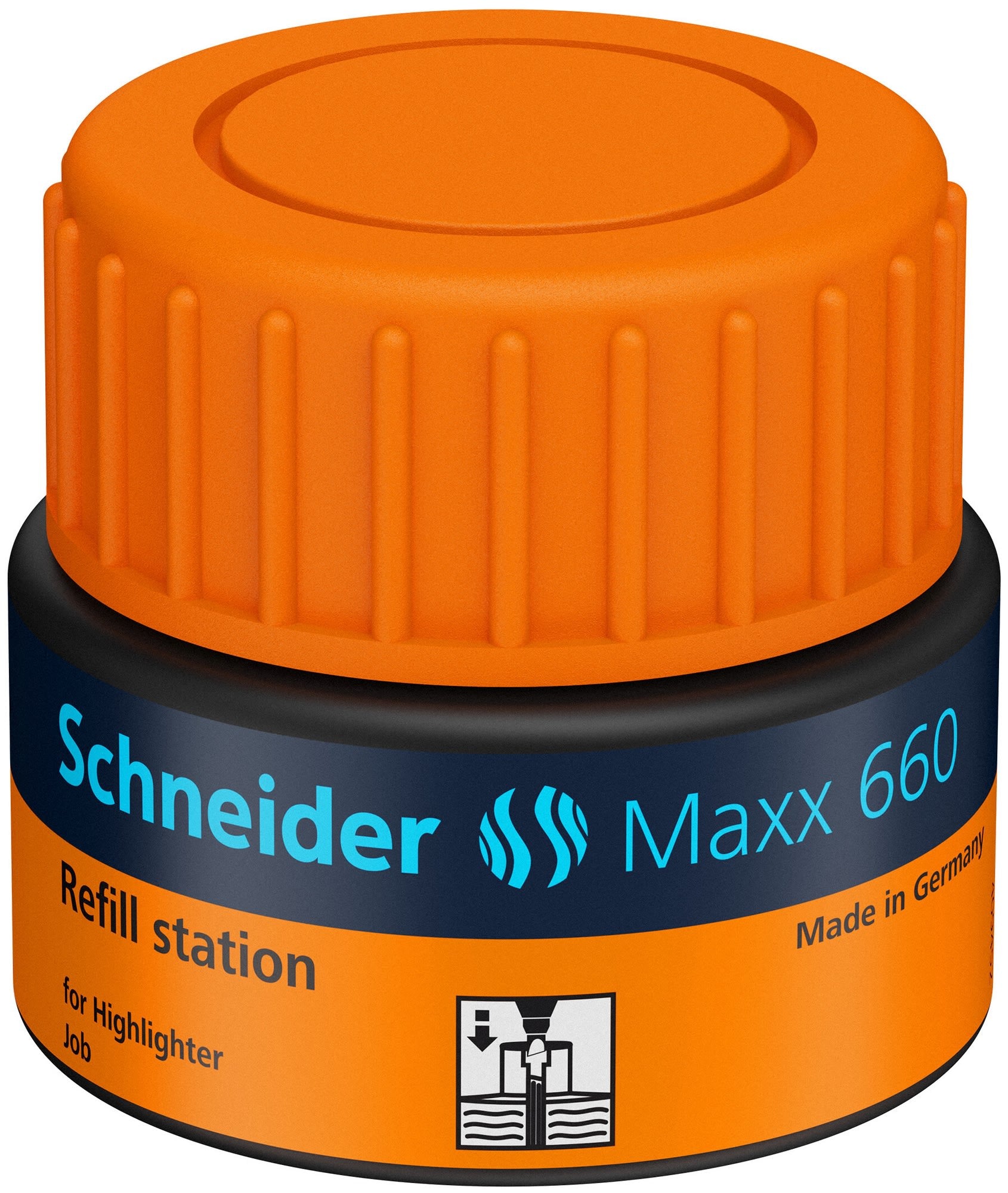 Textmarker refill Schneider 30ml oransje
