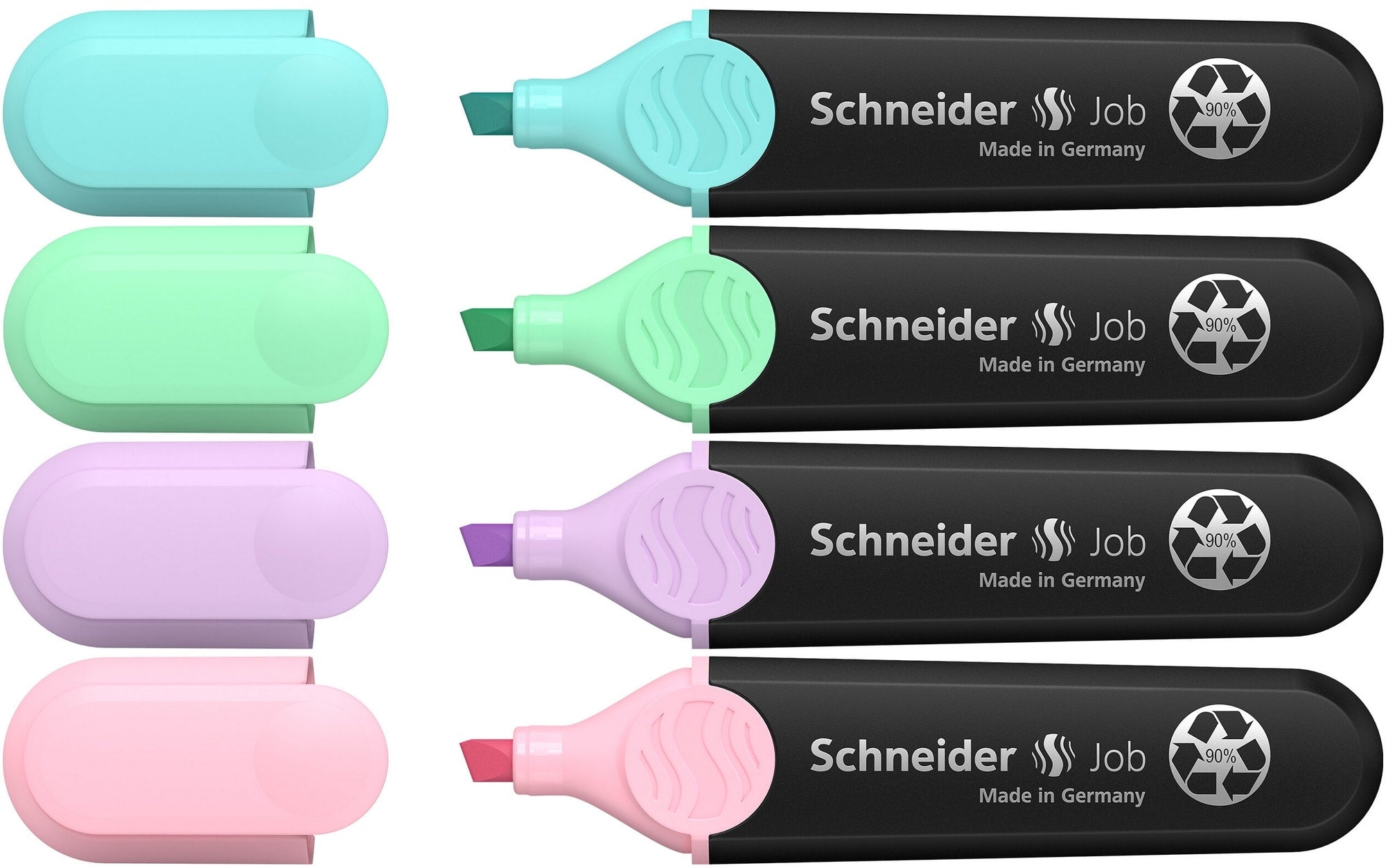 Textmarker Schneider Job pastell 4-farg