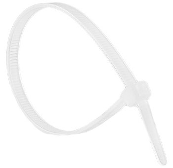 Buntebånd plast 4,8m280mm hvit 100pk