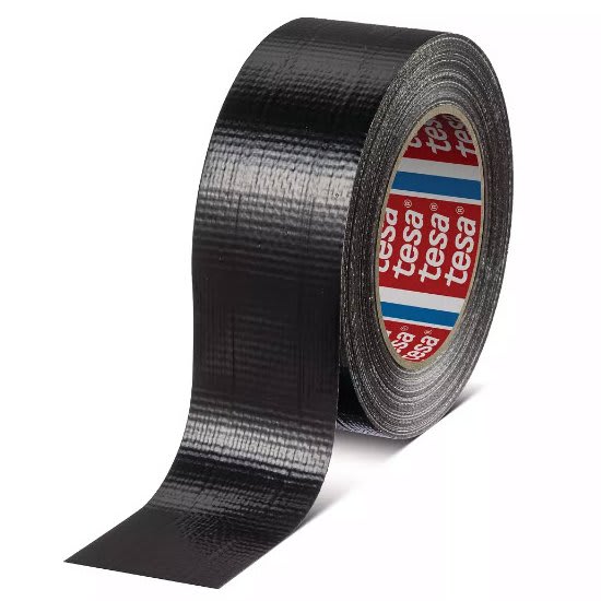 Tape lerret TESA 4615 50mm x 50m sort