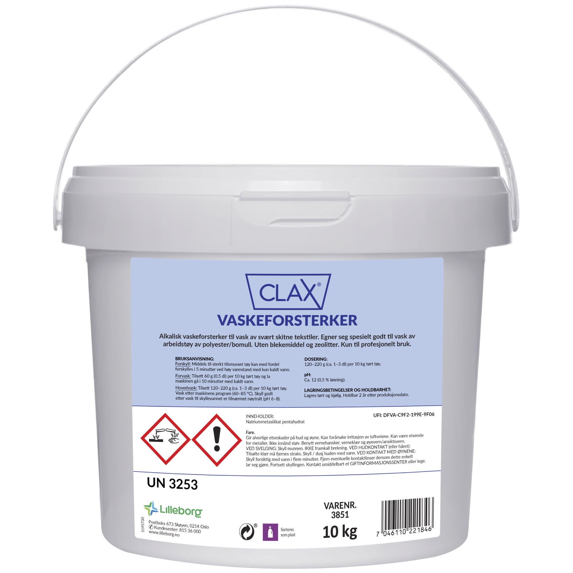 Vaskeforsterker Clax 10kg