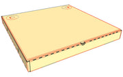 Pizzaeske 41x41cm Brun