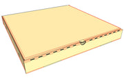 Pizzaeske 33x33cm Brun