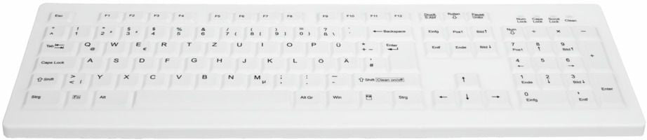 Tastatur AK Hygiene Hvit kablet