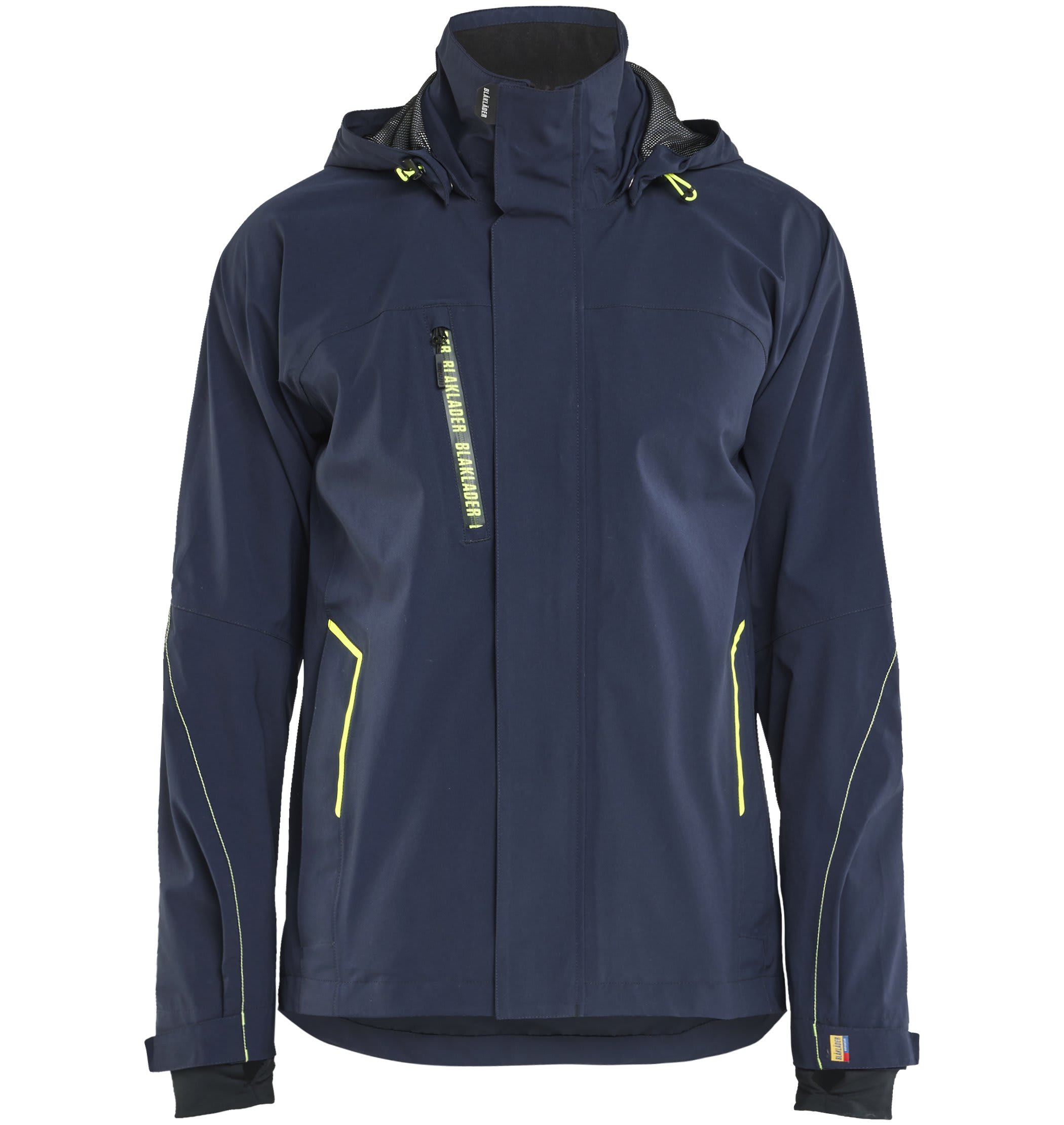 Jakke skall stretch marineblå/gul 3XL
