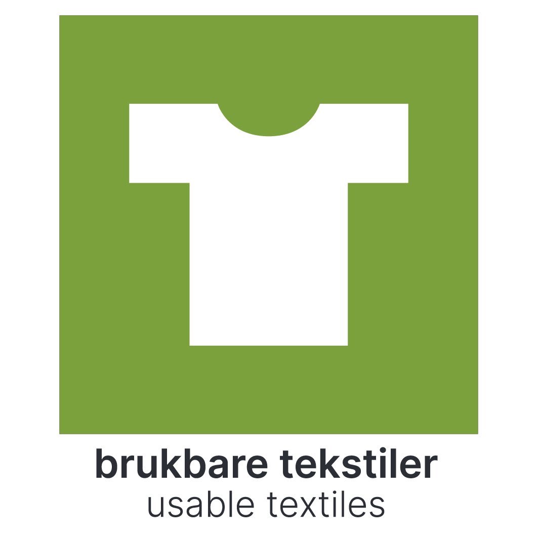 Etikett Brukbare tekstiler 15x18cm