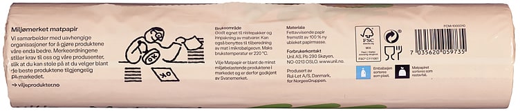 Matpakkepapir 28cm x 50m Vilje