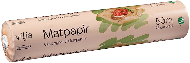 Matpakkepapir 28cm x 50m Vilje