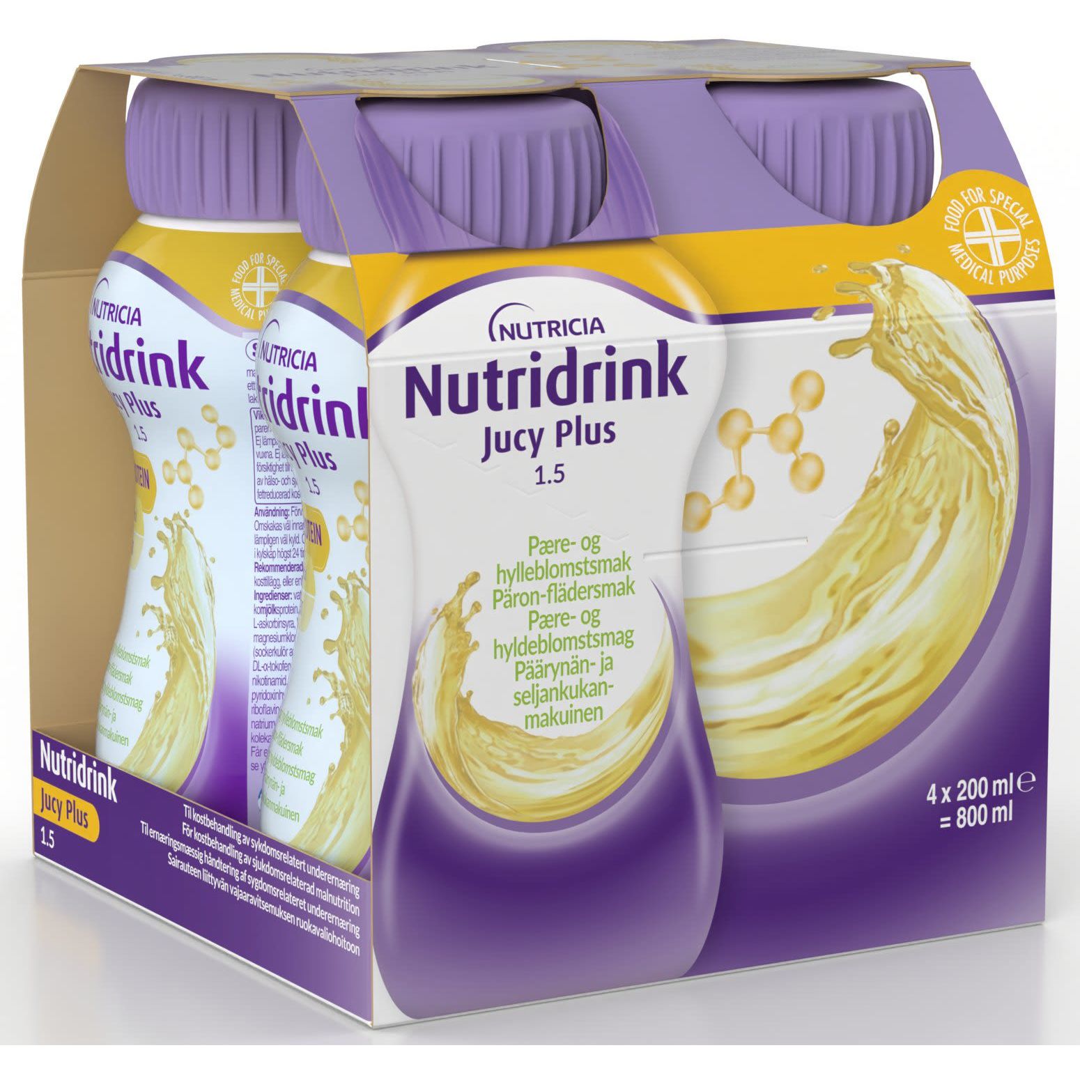 Næring Nutridrink Jucy+ hyllebl. og pære