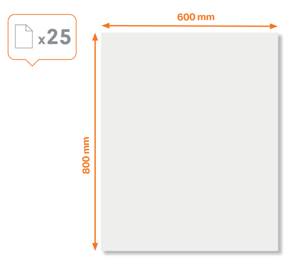 Whiteboardfilm Nobo 80x60cm, 25 ark/rull