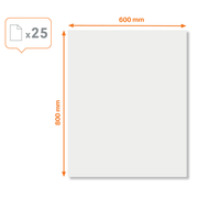 Whiteboardfilm Nobo 80x60cm, 25 ark/rull