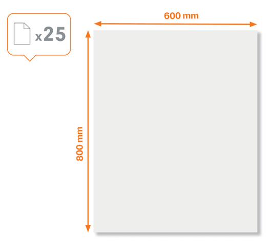 Whiteboardfilm Nobo 80x60cm, 25 ark/rull