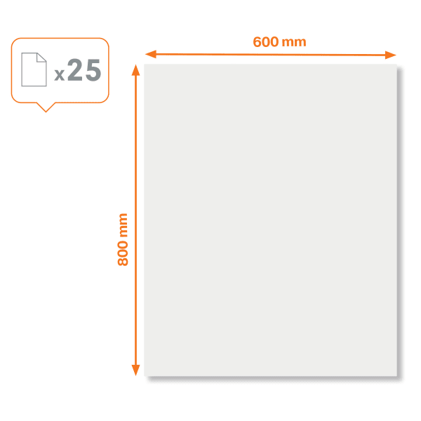 Whiteboardfilm Nobo 80x60cm, 25 ark/rull