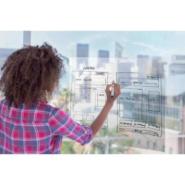 Whiteboardfilm Nobo 80x60cm, 25 ark/rull