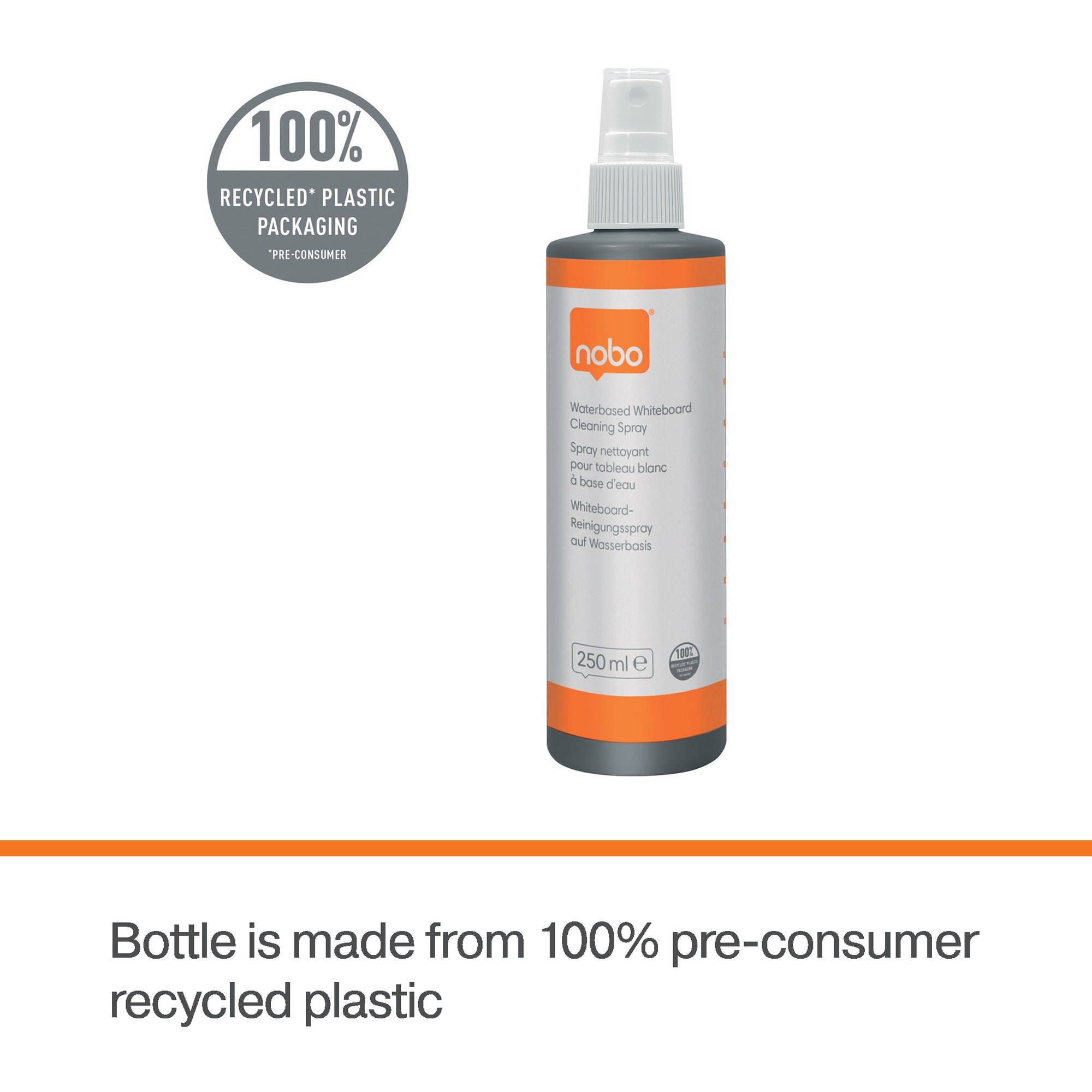 Whiteboard rensespray Nobo Sustain 250ml