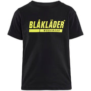 T-Shirt barn sort/gul strl. 98/104