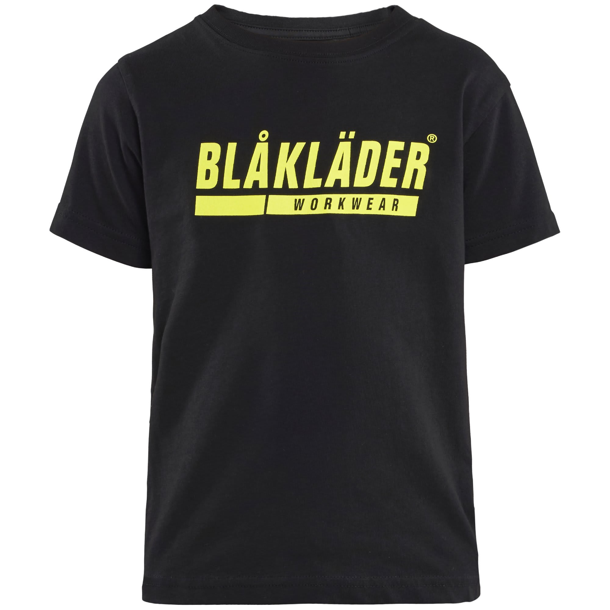 T-Shirt barn sort/gul strl. 134/140