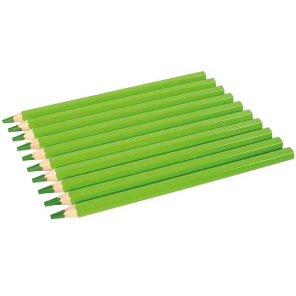 Fargeblyant tykke grønn 10pk
