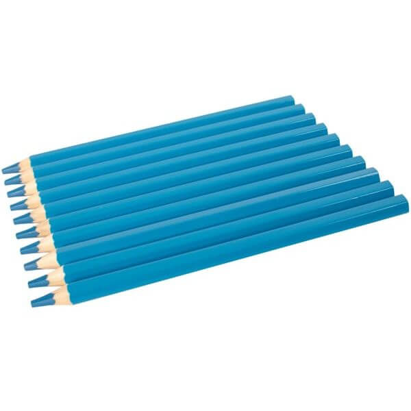 Fargeblyant tykke lys blå 10pk