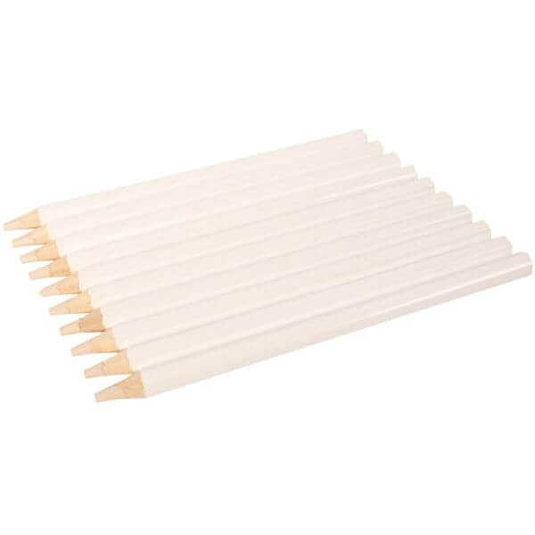 Fargeblyant tykke hvit 10pk