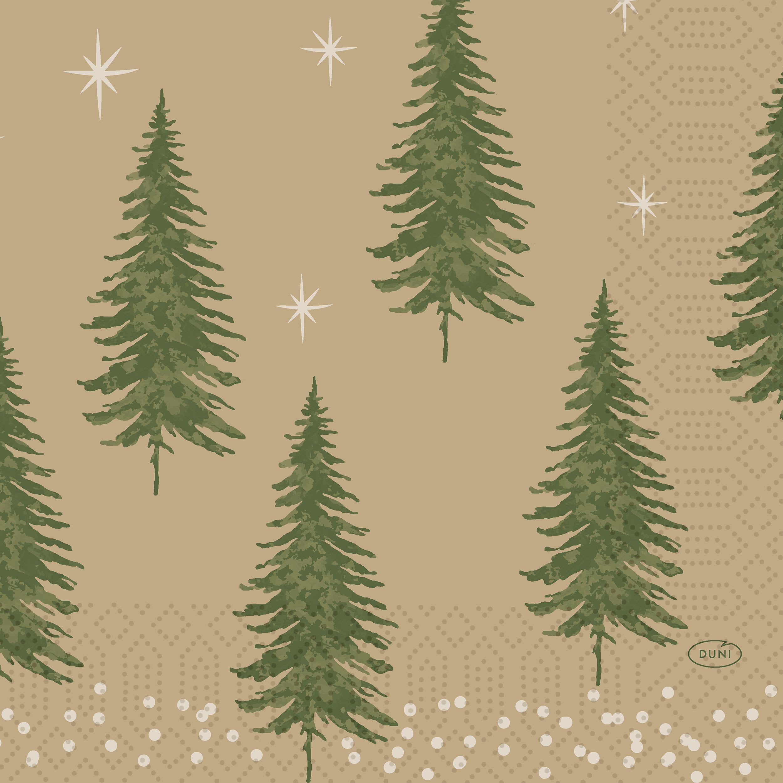 Serviett 3lags 33cm Humble Trees