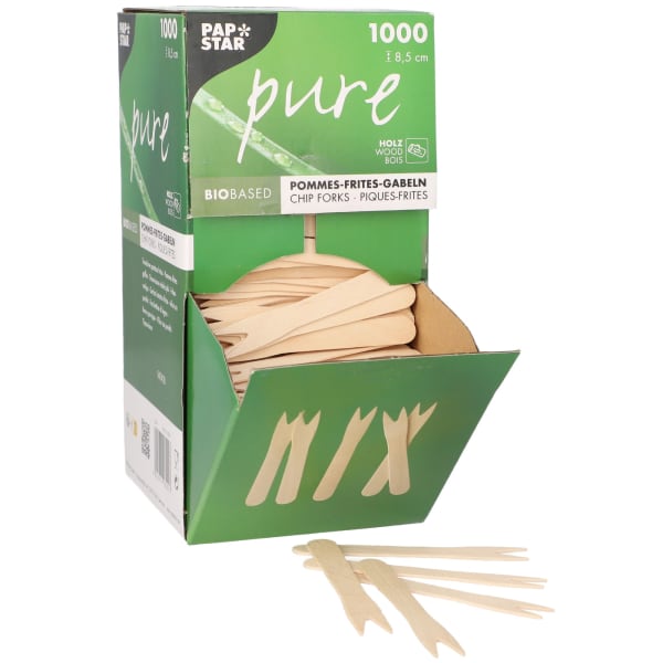 Snackgaffel i tre"Pure"8,5 cm