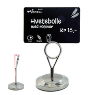 Kortholder matmerking stål vinklet 65mm