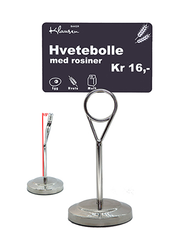 Kortholder matmerking stål vinklet 100mm