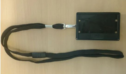 Kortholder m/jojo, bånd, 1-kort v.skyv