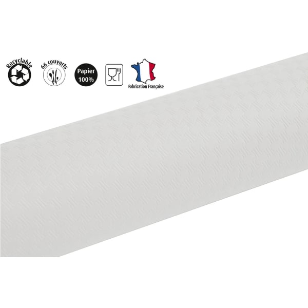 Duk papir rull 1,18x20m hvit