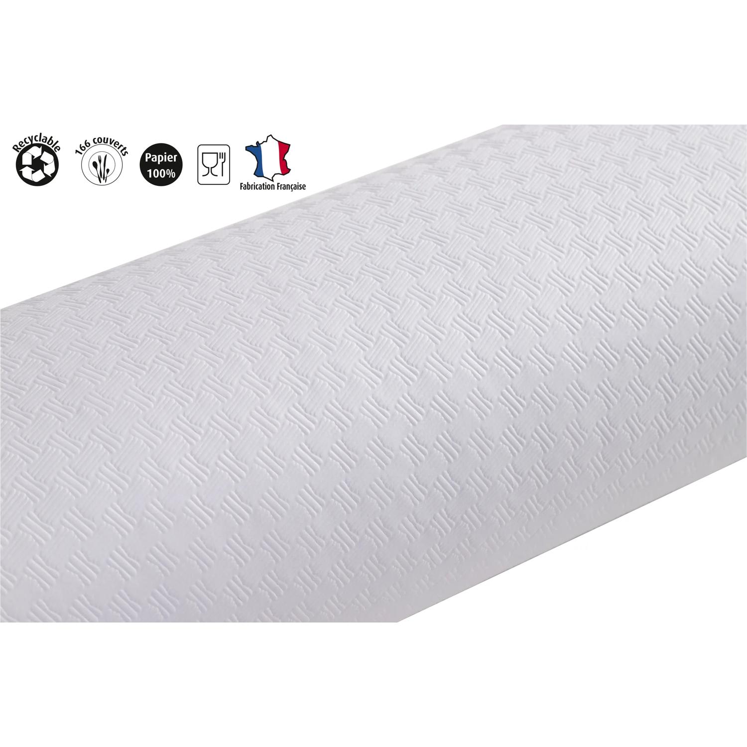 Duk papir rull 1,18x50m hvit