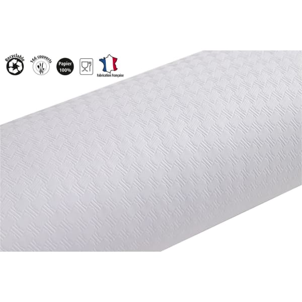 Duk papir rull 1,18x50m hvit