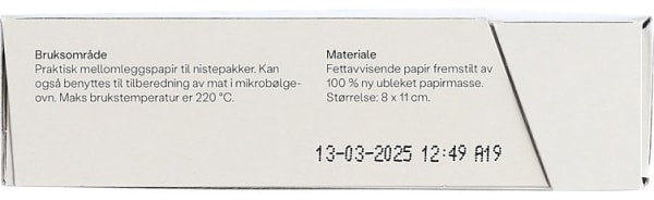 Mellomleggspapir 500Ark Vilje