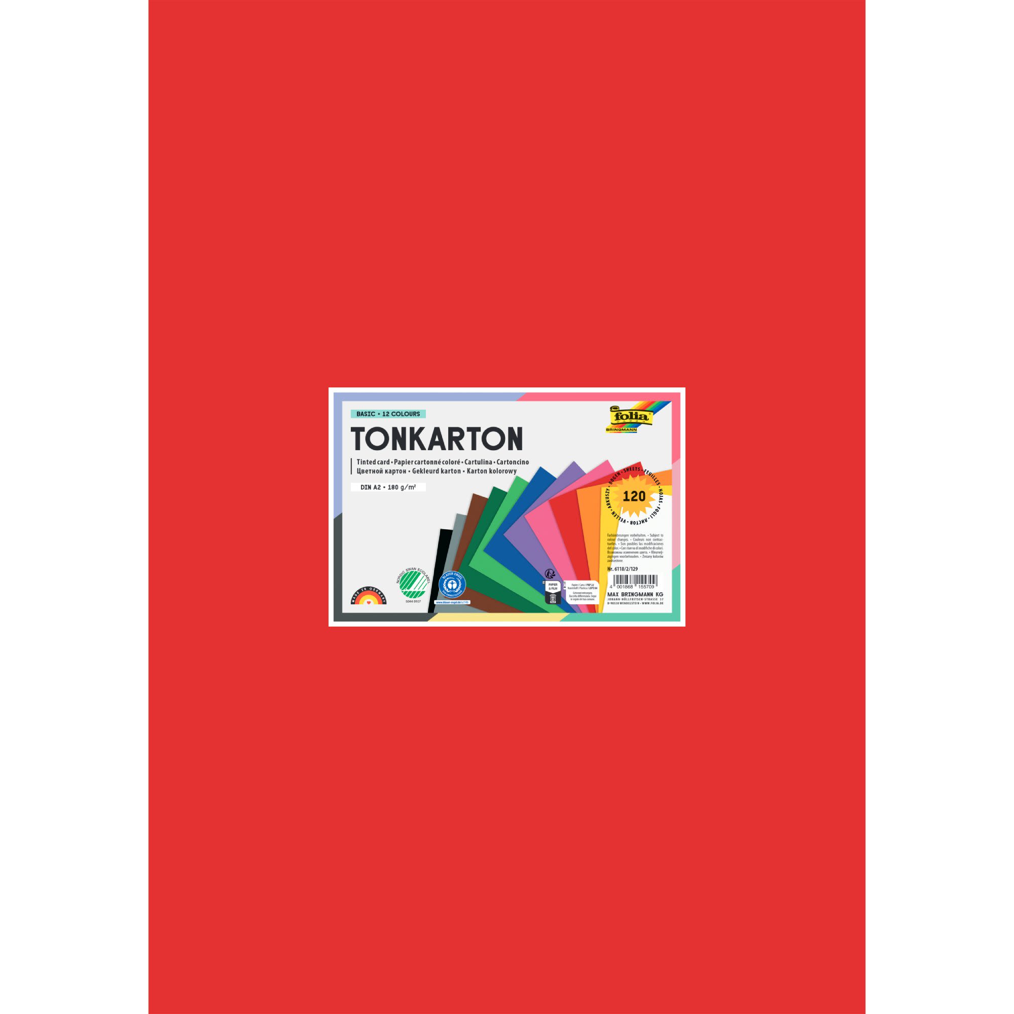 Kartong A2 180g 12 ass farger 120pk