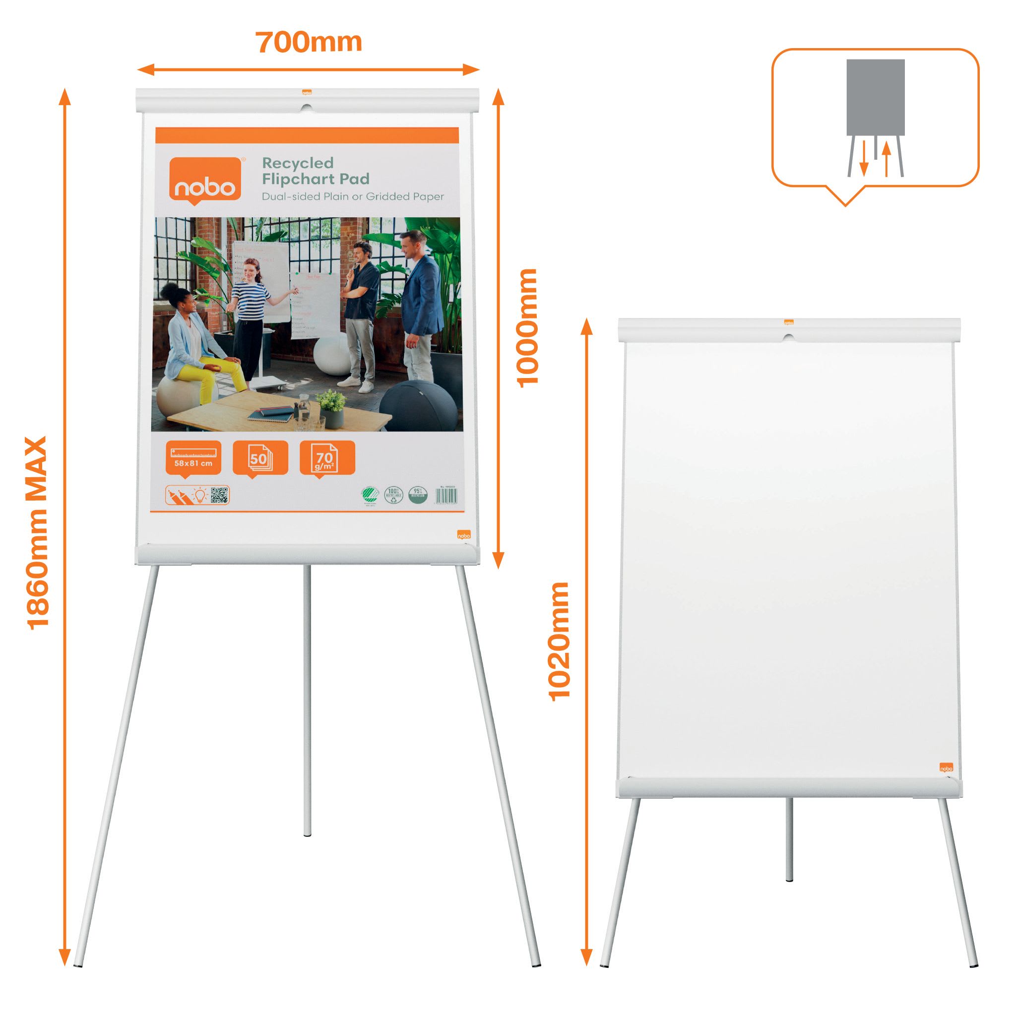 Flippoverstativ Premium Plus Lakk