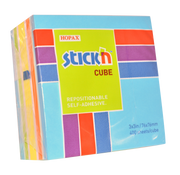 Notatblokk Stick'n kube 76x76 blå