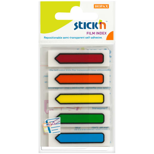 Tapemarkør Stick'n Index piler neon