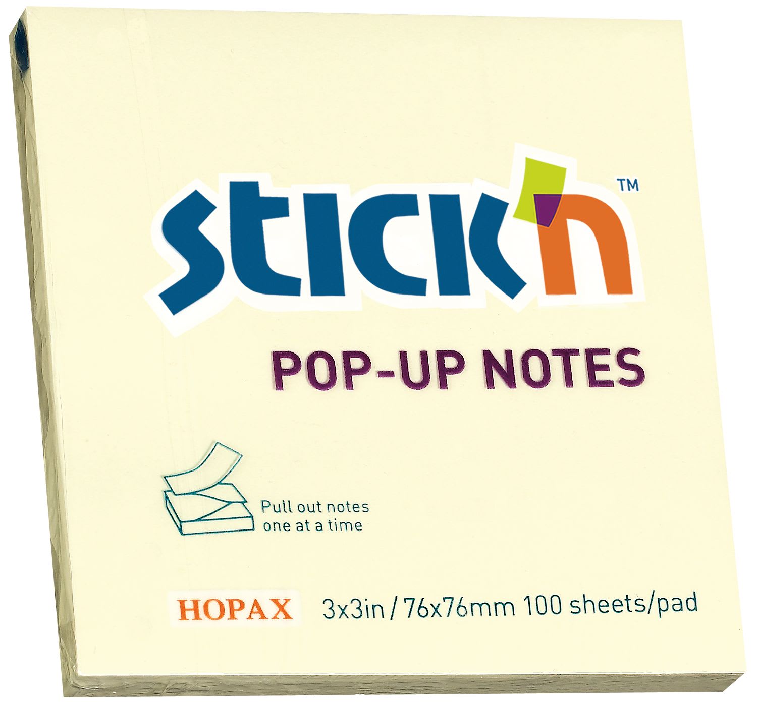 Notatblokk Stick'n Z-N 76x76 gul
