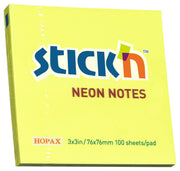 Notatblokk Stick'n 76x76 neongul