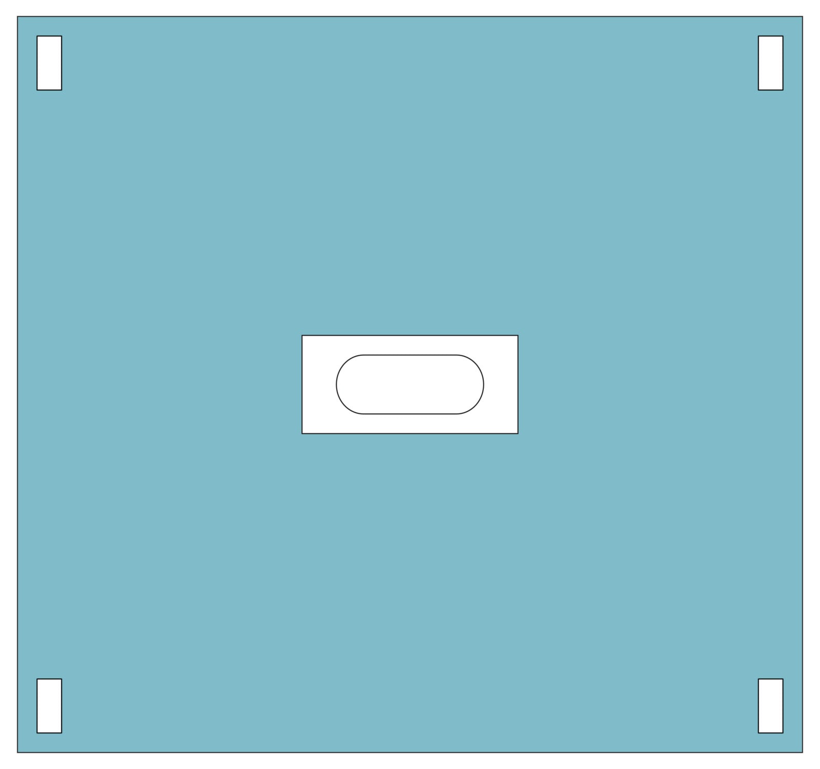 Oppdekking Hullduk m/lim 75x80cm Ø 6x15