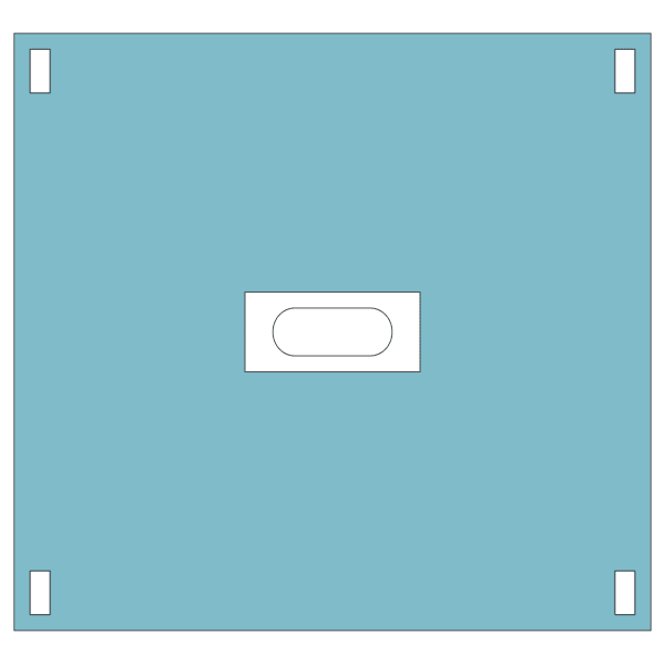 Oppdekking Hullduk m/lim 75x80cm Ø 6x15