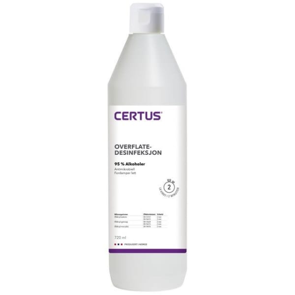 Overflatedesinfeksjon Certus 95% 720ml