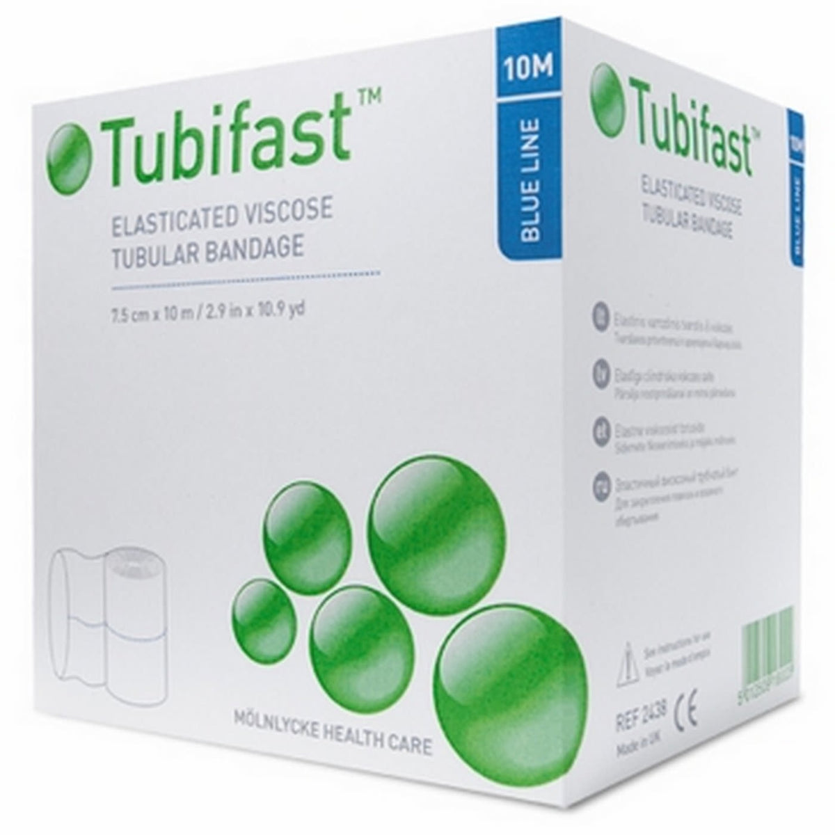Tubebandasje Tubifast blå 7,5cmx10m
